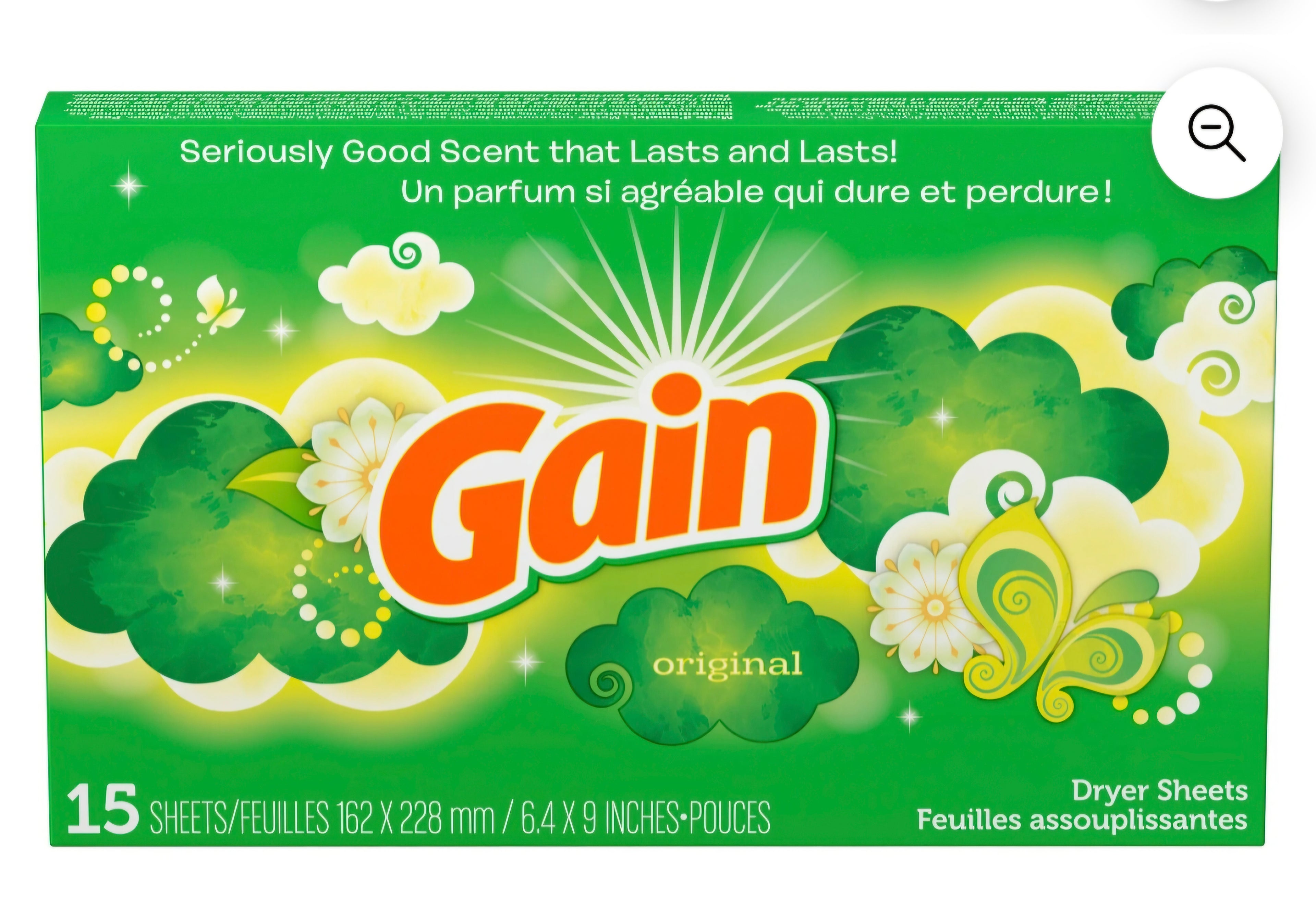 Gain Original Dryer Sheets 15ct