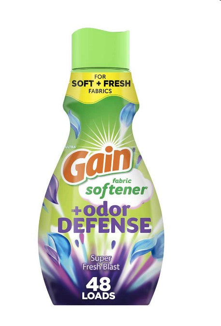 Gain Fabric Softener + Odor Defense Super Fresh Blast