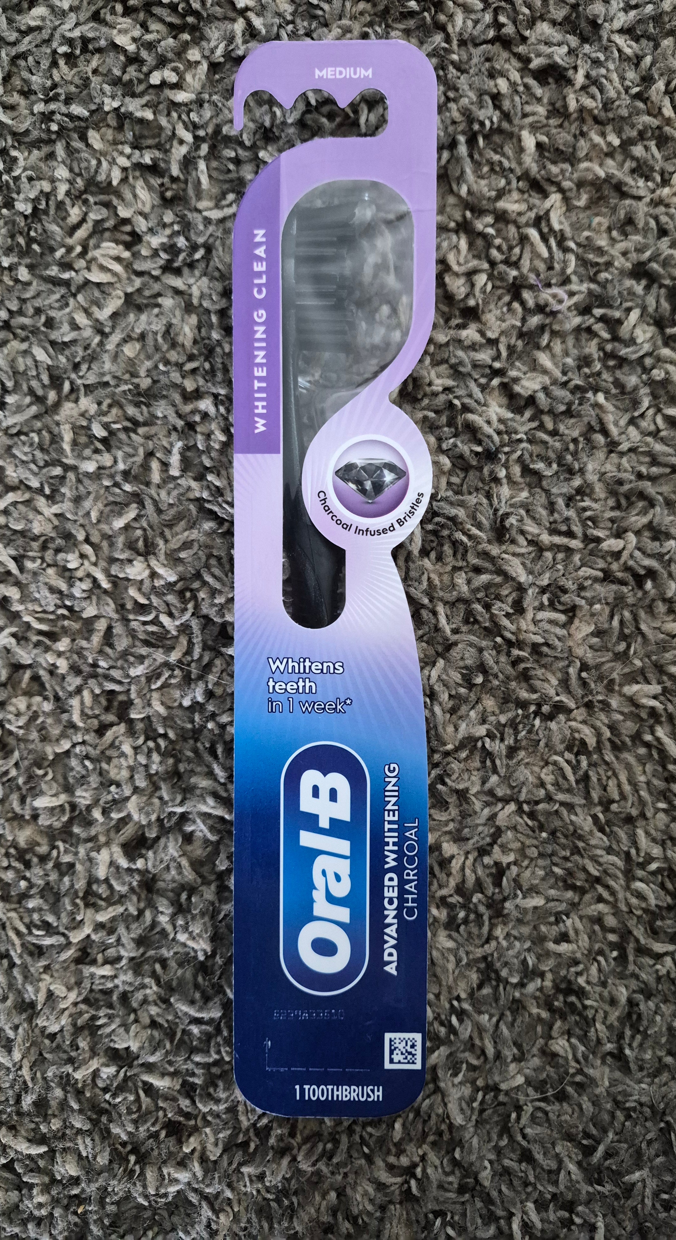 Oral B Advanced Whitening Charcoal Medium Toothbrush
